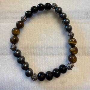 Black and Brown Beaded Bracelet